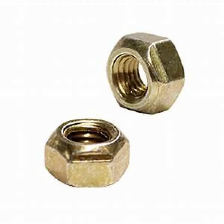 Гайка 8 М8, DIN 980 V / ISO 7042 шестигранная самоконтрящаяся, оцинкованное желтое