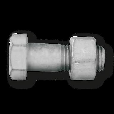 Болт 5.6 М24х60, DIN 7990 с шестигранной головкой и гайкой, горячее цинкование