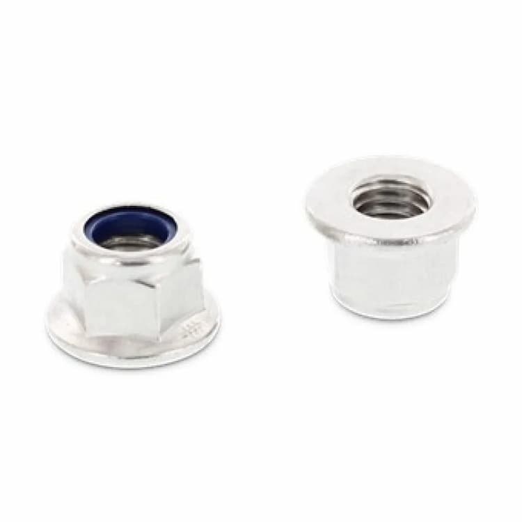 Гайка М6, DIN 6926 / ISO 12125 шестигранная с фланцем самоконтрящаяся, нержавеющая сталь А2