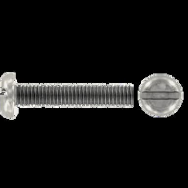 Винт 4.8 М6х12, DIN 85 / ISO 1580 с полукруглой головкой и прямым шлицем