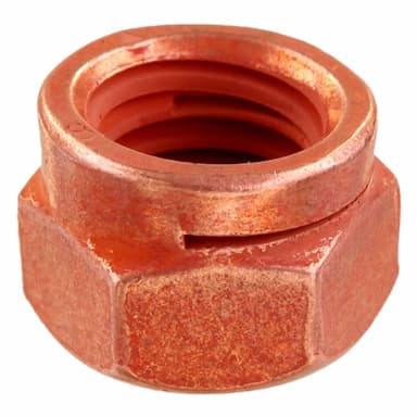 Гайка М8, ART 88105 самоконтрящаяся цельнометаллическая s=13, омедненная сталь