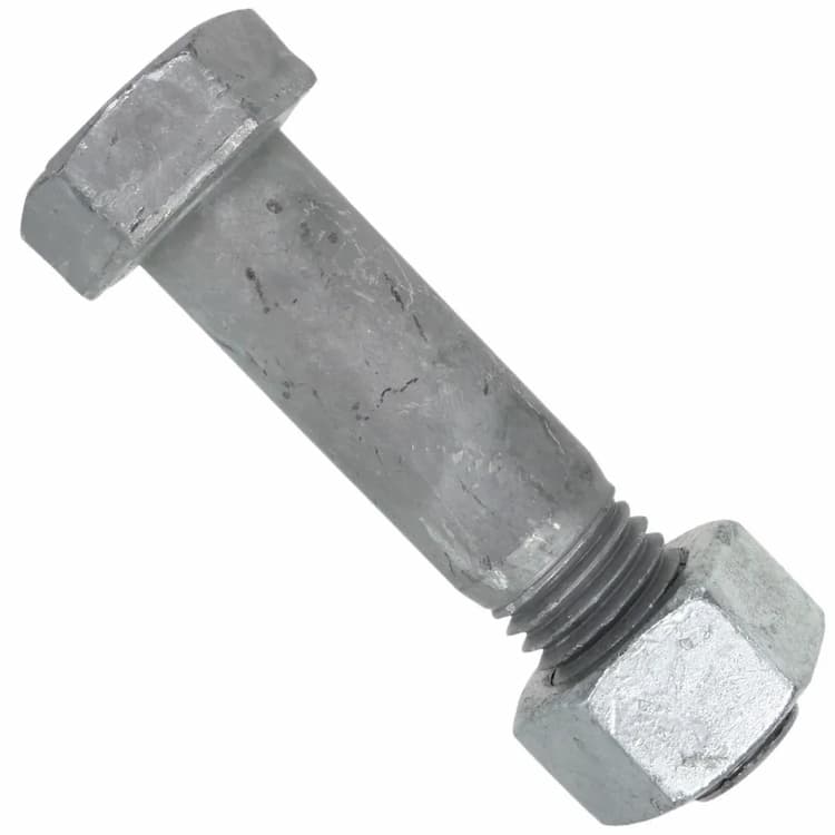 Болт 5.6 М12х35, DIN 7968 призонный с шестигранной головкой и гайкой, горячее цинкование