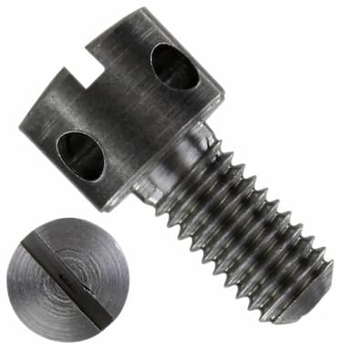 Винт 5.8 М5х18, DIN 404 с цилиндрической головкой с отверстиями и прямым шлицем