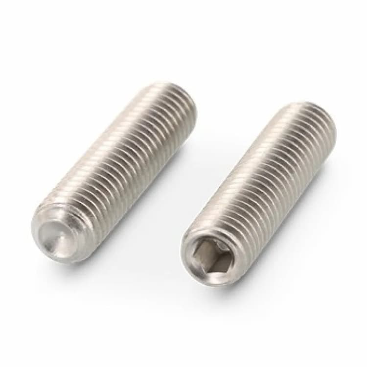 Винт М20х45, DIN 916 / ISO 4029 установочный с внутренним шестигранником и засверленным концом, нержавеющая сталь А4