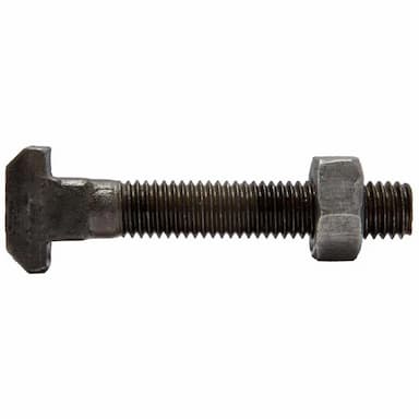 Болт 4.6 М20х140, DIN 186 B т-образный для крепления к пазам станочным в комплекте с гайкой