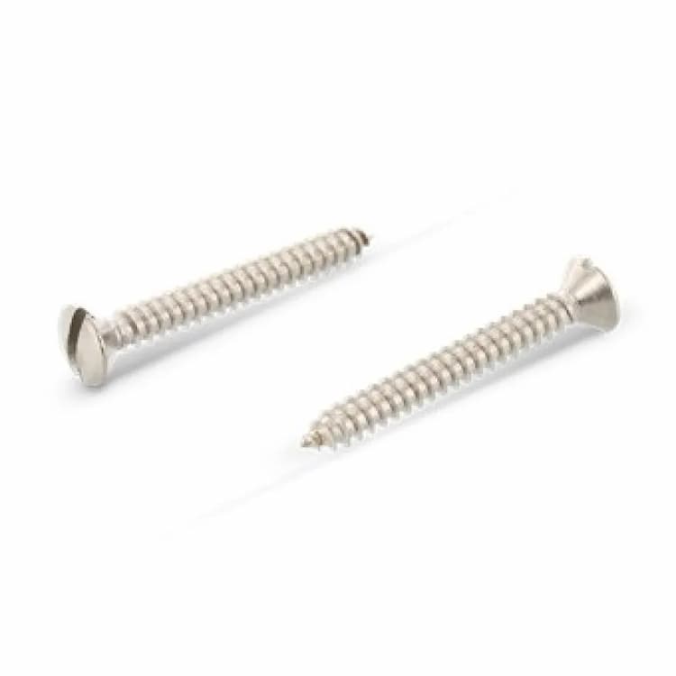 Саморез d4.8х45, DIN 7973 C / ISO 1483 с полупотайной головкой с прямым шлицем, нержавеющая сталь А2