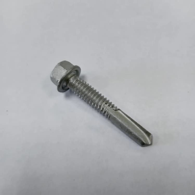 Саморез d5.5х32, с увеличенным сверлом по стали до 12 мм (без шайбы) -ламельное покрытие, цинковые хлопья