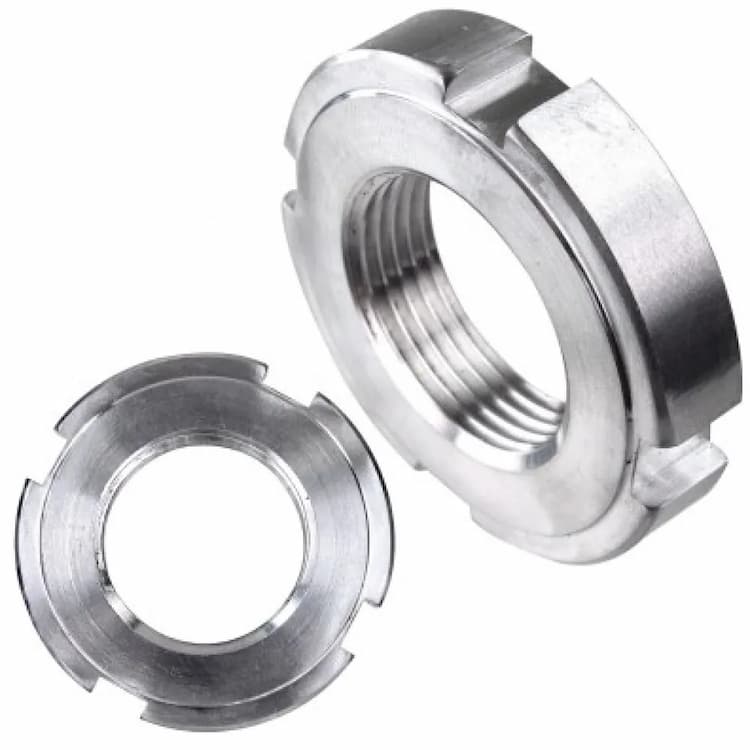 Гайка М20х1.5, DIN 1804 круглая шлицевая, нержавеющая сталь А2