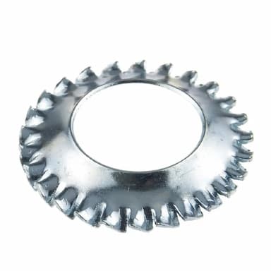 Шайба М12 d13, DIN 6798 V cтопорная вогнутая, оцинкованная