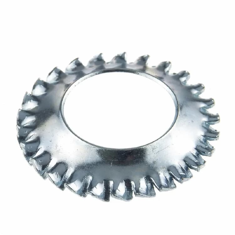 Шайба М12 d13, DIN 6798 V cтопорная вогнутая, оцинкованная