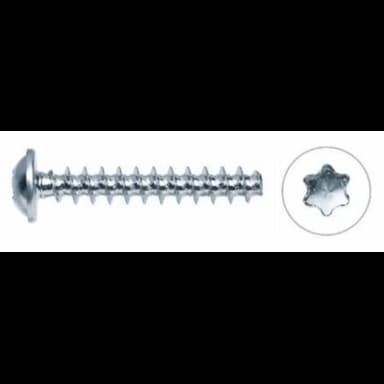 Саморез d6х12, PLASFAST 30° с полукруглой головкой TORX25 с фланцем тупоконечный, оцинкованный