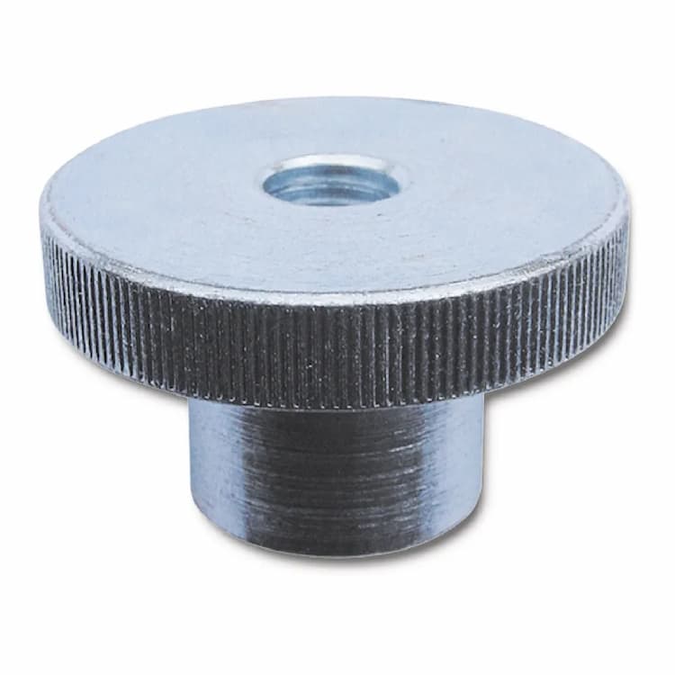 Гайка М8, DIN 466 круглая рифлёная с накатанной головкой высокая, оцинкованная