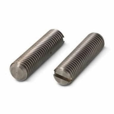 Винт 14H М4х8, DIN 551 / ISO 4766 установочный с прямым шлицем и плоским концом (6.8)