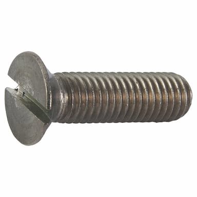 Винт 4.8 М10х55, DIN 963 / ISO 2009 с потайной головкой и прямым шлицем