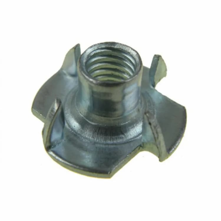 Гайка М10х13, DIN 1624 крыльчатая забивная мебельная, оцинкованная