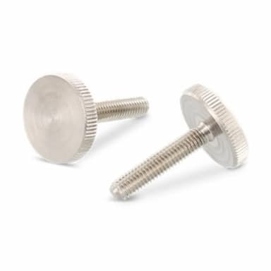 Винт М2.5х5, DIN 653 прижимной с накатанной головкой низкий, нержавеющая сталь А1 (1.4305)