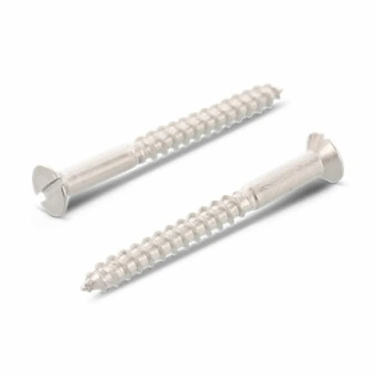 Шуруп d5.5х100, DIN 97 по дереву с потайной головкой и прямым шлицем, нержавеющая сталь А2