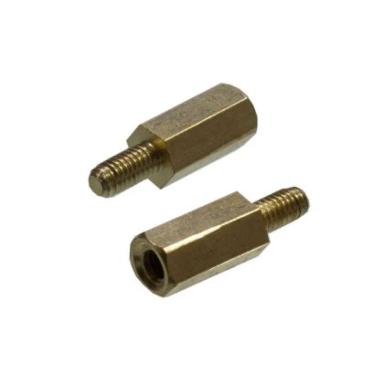 Стойка М2х6, PCHSN шестигранная для печатных плат, латунь
