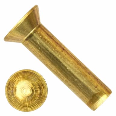 Заклёпка под молоток d3х6, DIN 661 / ISO 1051 с потайной головкой, латунь