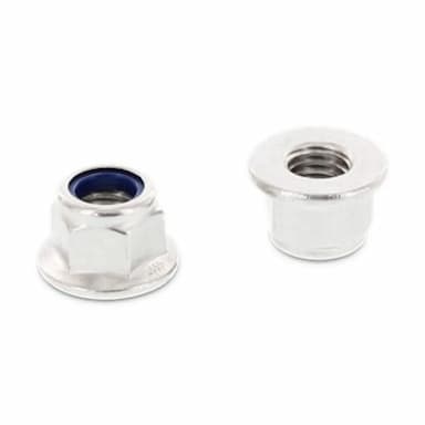 Гайка М8, DIN 6926 / ISO 12125 шестигранная с фланцем самоконтрящаяся, нержавеющая сталь А4