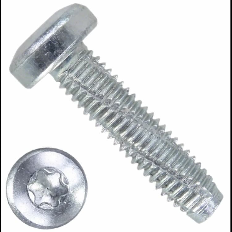 Винт М8х40, DIN 7516 AE резьбонарезающий с полукруглой головкой TORX45, оцинкованный