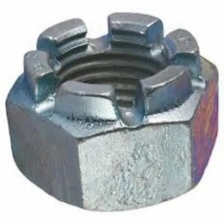 Гайка 6 М16, DIN 935 / ISO 7035 корончатая шестигранная, оцинкованная