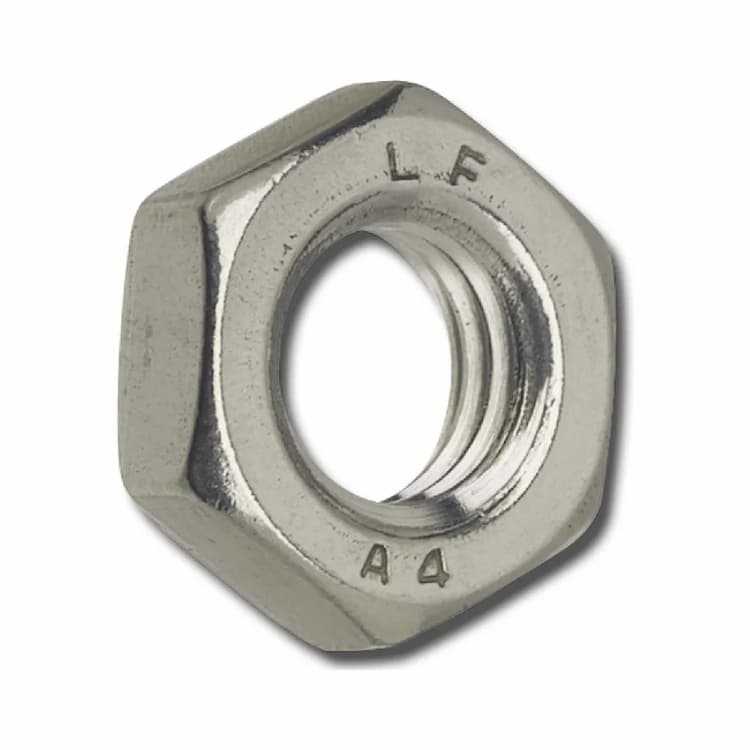Гайка М24, DIN 936 / ISO 4035 низкая шестигранная, нержавеющая сталь А4-035
