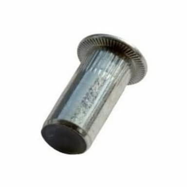 Заклёпка гаечная М5х19, цилиндрическая с цилиндрическим бортиком с рифлением, закрытая, нержавеющая сталь А2