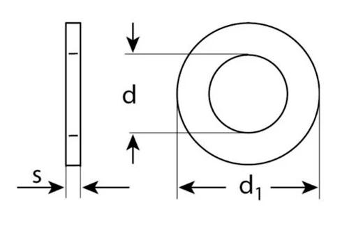 DIN 125 A — чертёж