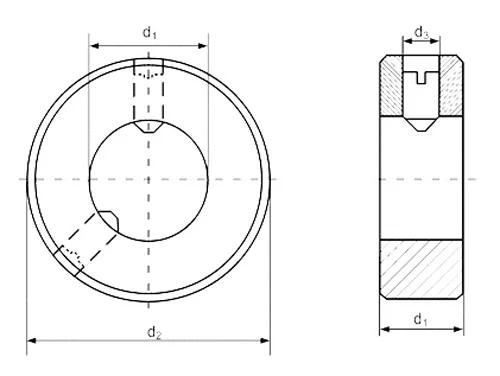 DIN 705 B — чертёж