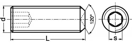 DIN 916 — чертёж