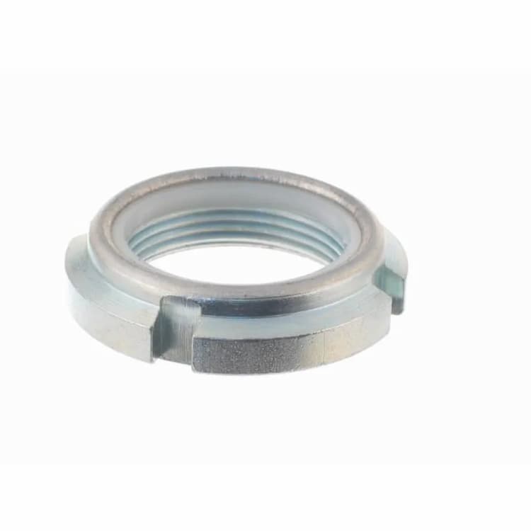 Гайка М60х2, ART 88081 самоконтрящаяся шлицевая GUK с нейлоновой вставкой, оцинкованная