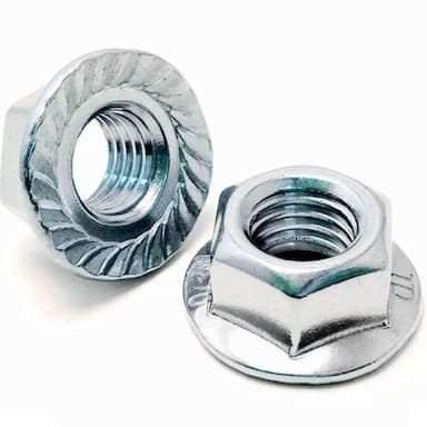 Гайка 10 М8, DIN 6923 / ISO 4161 с фланцем и насечкой, оцинкованная