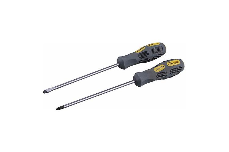 Набор отвёрток 2 предмета, STAYER MAX-GRIP 25835-H2 G