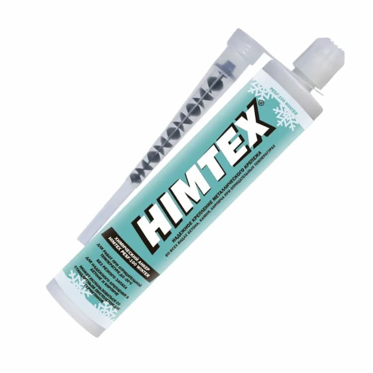 Анкер химический 300 мл, HIMTEX WINTER PESF полиэстер, зимний для пустотелых оснований и бетона, с насадкой