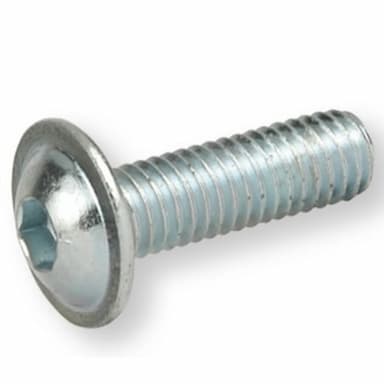 Винт 10.9 М6х12, ISO 7380-2 с полукруглой головкой с фланцем и внутренним шестигранником, оцинкованный