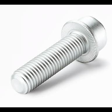 Винт 10.9 М6х16, DIN 912 с цилиндрической головкой и внутренним шестигранником с фланцем и насечками на фланце RIPP, цинковые хлопья