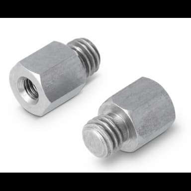 Гайка М8, ART 9171 переходная комбинир RD с внутренней М8 и внешней М6 резьбой, нержавеющая сталь А2