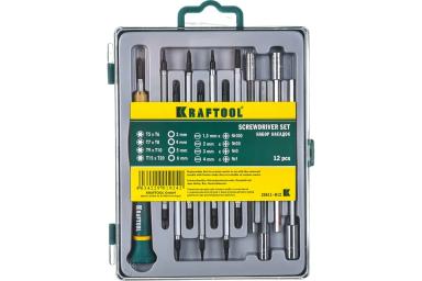 Набор отвёрток для точных работ 12 предметов, KRAFTOOL 25611-H12