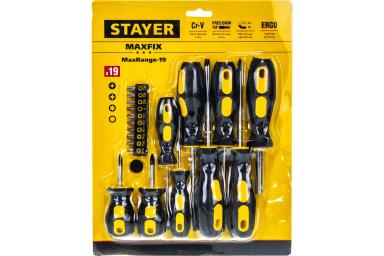 Набор отвёрток 19 предметов, STAYER 2513-H19_z01