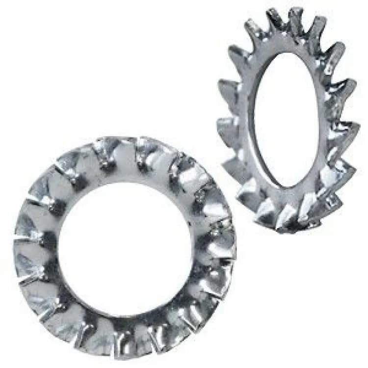 Шайба М2.3 d2.5, DIN 6798 A cтопорная с внешними зубьями, оцинкованная