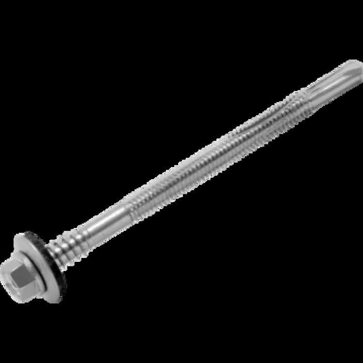 Саморез d5.5/6.3x95, для сэндвич-панелей SSP по стали до 12 мм шайба EPDM D19 SW8, оцинкованный