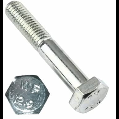 Болт 12.9 М20х60, DIN 931 / ISO 4014 с шестигранной головкой и неполной резьбой, оцинкованный