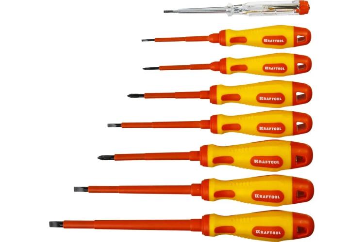 Набор диэлектрических отвёрток 8 предметов, KRAFTOOL X-Drive ELECTRO 250088-H8