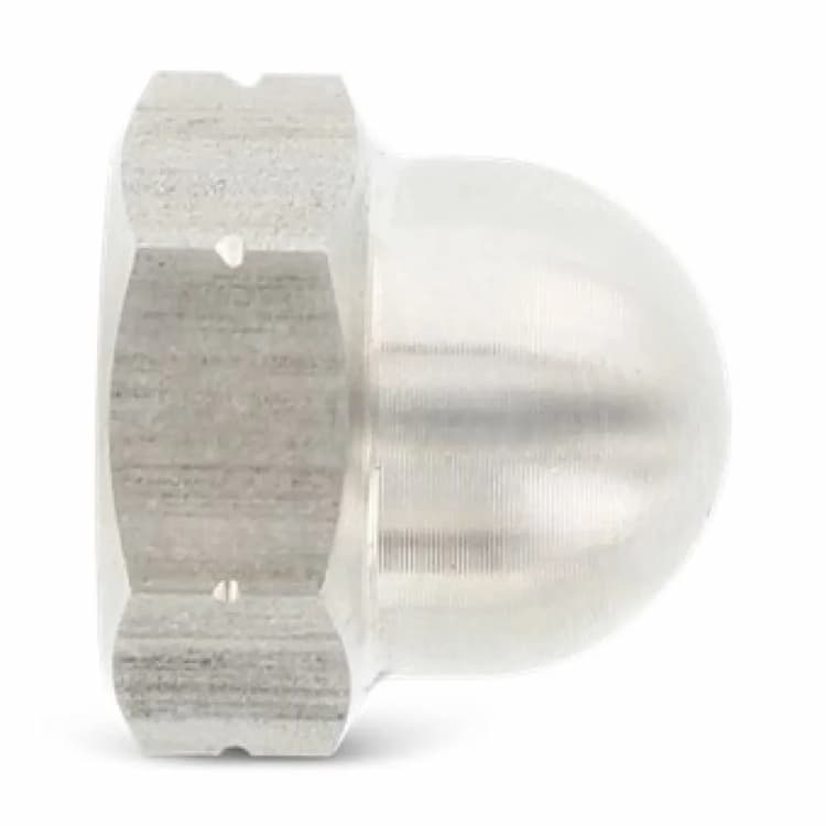 Гайка М22, DIN 1587 колпачковая высокая шестигранная, нержавеющая сталь А4