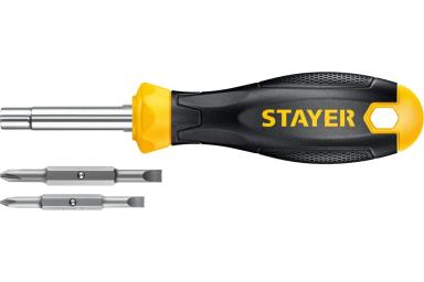 Отвёртка комбинированная 6 в 1, STAYER HERCULES 2517