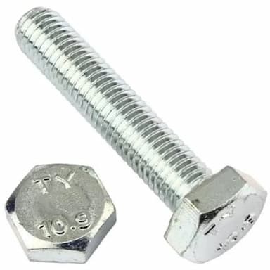Болт 10.9 М30х70, DIN 933 / ISO 4017 с шестигранной головкой и полной резьбой, оцинкованный