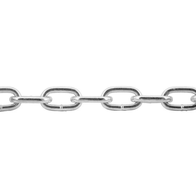 Цепь d8, DIN 5685 короткозвенная сварная, оцинкованная, бухта 15 м