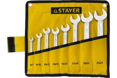 Набор ключей 6–24 рожковых, 8 предметов, STAYER PROFI 27035-H8