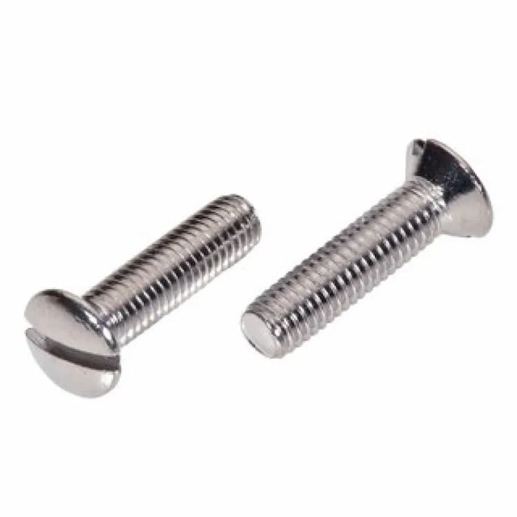 Винт М6х40, DIN 964 / ISO 2010 с полупотайной головкой и прямым шлицем, нержавеющая сталь А4